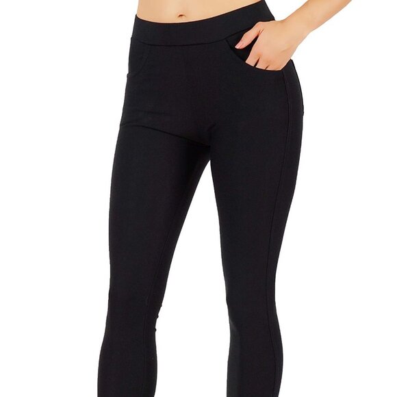 Ponte Knit Slim Fit Pants Pull-Up Style CF002 - Picture 5 of 7